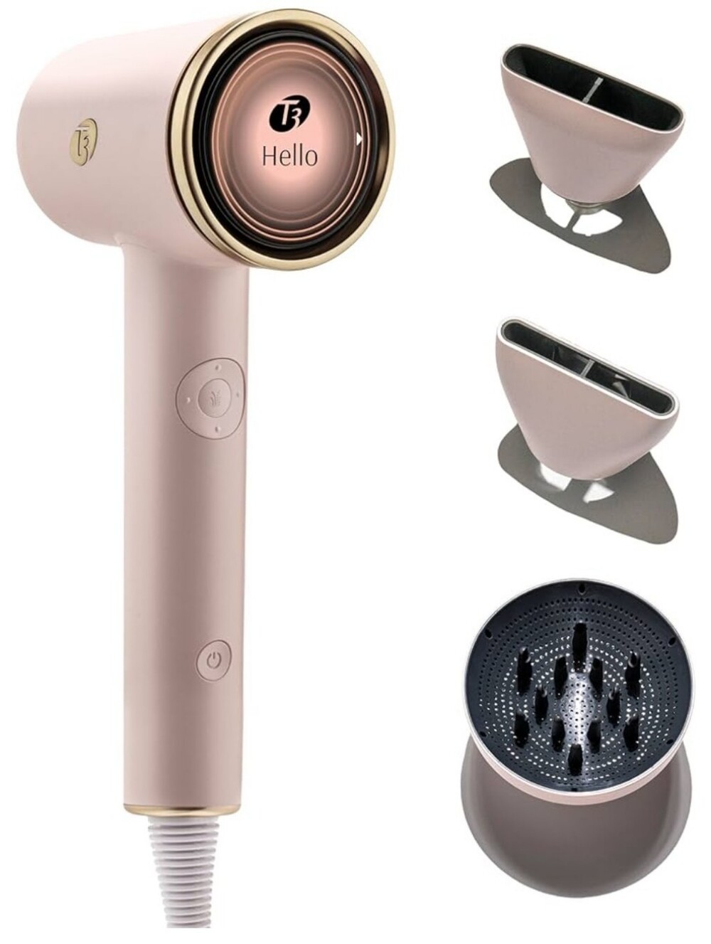 T3 FIRE! NIB! The Aire IQ Intelligent Hair Dryer in Satin Blush. R2S!